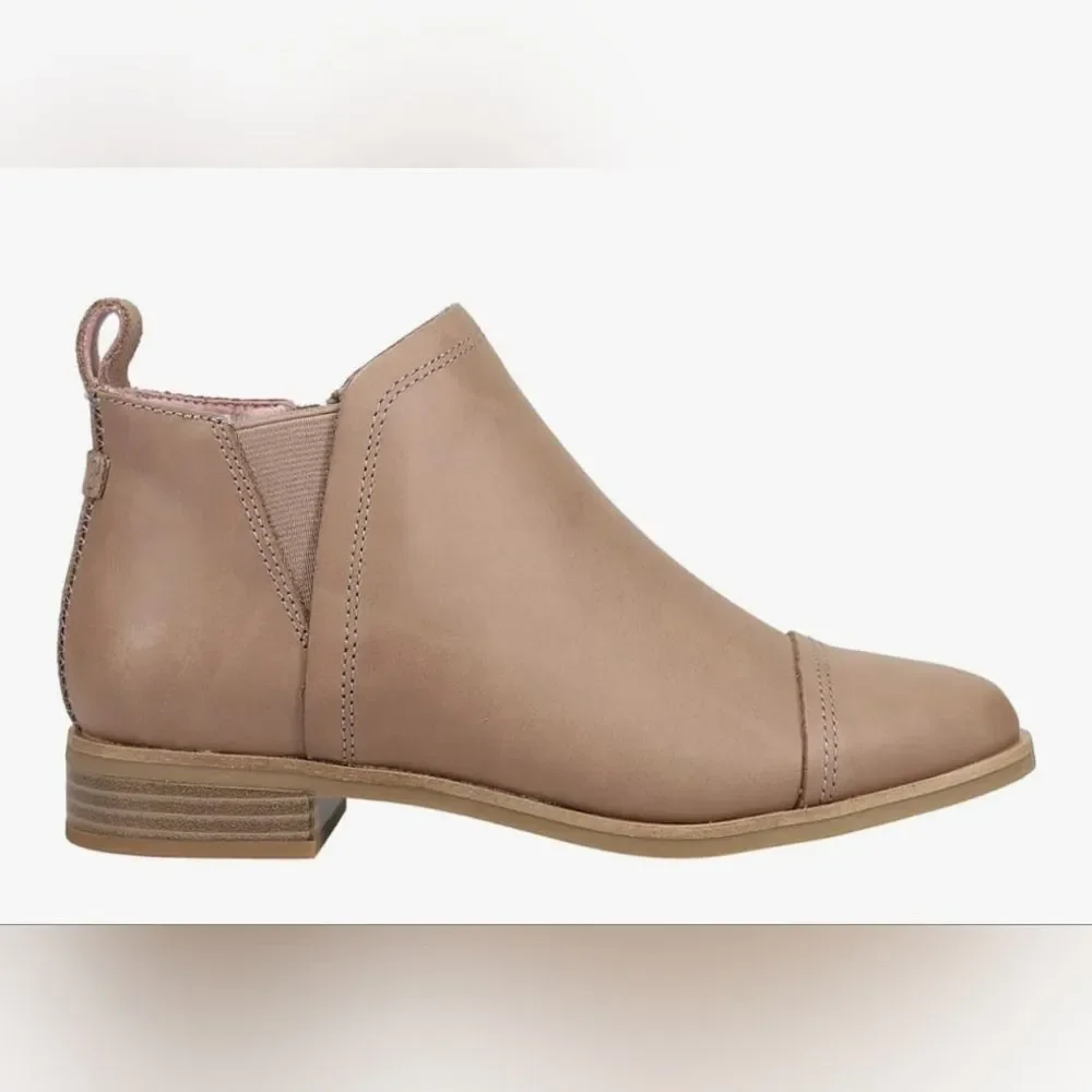 NEW TOMS Reese Tan Ankle Boots Booties 9.5